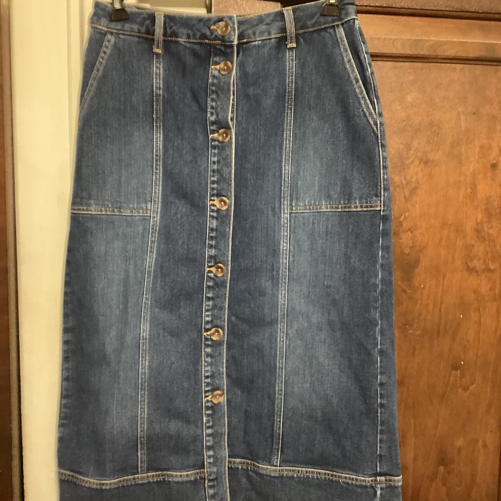 Boden Denim Pencil Skirt